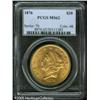 Image 3 : 1876 $20  MS62 PCGS. Abundant satiny luster and min