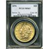 Image 3 : 1876 $20  MS63 PCGS. Bright and lustrous with excel