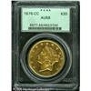 Image 3 : 1876-CC $20  AU58 PCGS. Bright prooflike fields, th