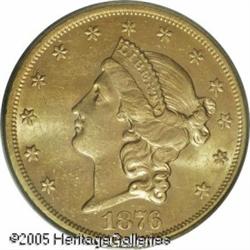 1876-S $20  MS62 PCGS. Another bright and lustrous