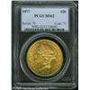 Image 1 : 1877 $20  MS62 PCGS. Boldly impressed and struck in