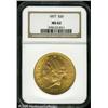 Image 1 : 1877 $20  MS62 NGC. Strictly Mint State, but displa