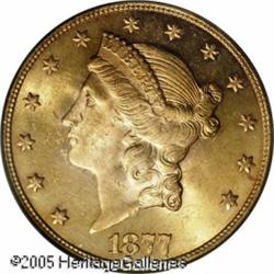 1877 $20  MS64 PCGS. Many of the Liberty Head doubl