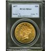 Image 3 : 1877 $20  MS64 PCGS. Many of the Liberty Head doubl