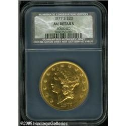 1877-S $20  AU Details, Polished, NCS. This bright