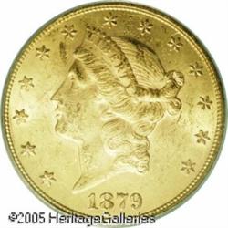 1879 $20  MS62 PCGS. The 1879 is an unusual issue t