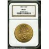 Image 1 : 1881-S $20  MS61 NGC. This is a fully lustrous Mint