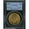 Image 1 : 1883-S $20  MS62 PCGS. Premium quality for the grad