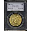 Image 3 : 1884-CC $20  AU58 PCGS. Bright surfaces with virtua