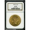 Image 1 : 1890-CC $20  AU58 NGC. Lightly worn and remarkably