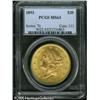 Image 3 : 1893 $20  MS63 PCGS. Smooth, creamy green-gold surf