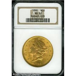 1898 $20  MS62 NGC. Well struck and pleasing colore