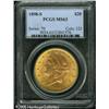 Image 1 : 1898-S $20  MS63 PCGS. A bit softly struck but high