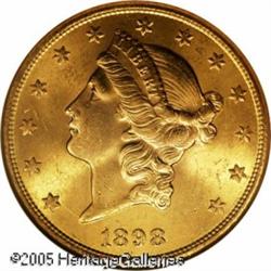 1898-S $20  MS64 NGC. A well produced S-mint issue