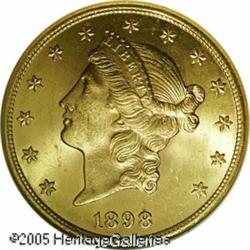 1898-S $20  MS64 NGC. This coin is bathed in satiny