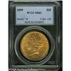 Image 1 : 1899 $20  MS63 PCGS. A lustrous and pleasing peach-