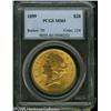 Image 1 : 1899 $20  MS63 PCGS. Bright with several luster gra