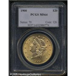 1900 $20  MS64 PCGS. Fully struck and fully lustrou