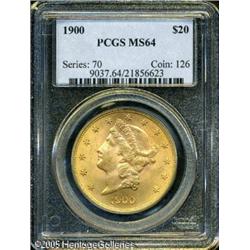 1900 $20  MS64 PCGS. An outstanding Double Eagle, t