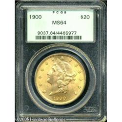 1900 $20  MS64 PCGS. Well struck and lustrous, with