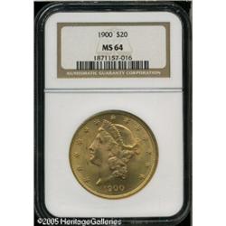 1900 $20  MS64 NGC. Fully struck and especially cle