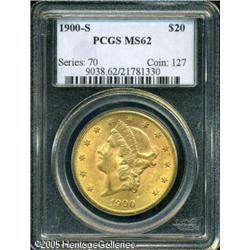 1900-S $20  MS62 PCGS. A strong strike and much lus
