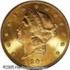 Image 1 : 1901 $20  MS65 PCGS. A difficult date to find in fu