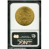 Image 2 : 1902 $20  MS61 NGC. Orange-gold colored and sharply