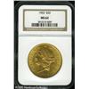 Image 1 : 1902 $20  MS62 NGC. Original green-gold surfaces, w