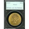 Image 1 : 1903 $20  MS62 PCGS. A highly lustrous and sharply