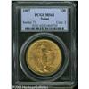 Image 1 : 1907 $20  Arabic Numerals MS62 PCGS. Well struck, w
