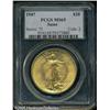 Image 3 : 1907 $20  Arabic Numerals MS65 PCGS. Glowing mint l