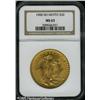 Image 1 : 1908 $20  No Motto MS63 NGC. Bright apricot-gold pa