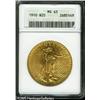 Image 1 : 1910 $20  MS63 ANACS. Bright, lustrous surfaces dis