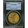 Image 1 : 1911-S $20  MS63 PCGS. An pleasant lustrous sheen r