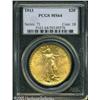 Image 3 : 1913 $20  MS64 PCGS. This pleasing near-Gem exhibit