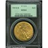 Image 3 : 1913-S $20  MS64 PCGS. Bright orange-gold in color