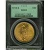 Image 1 : 1914-S $20  MS63 PCGS. Coruscant luster dominates t