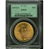 Image 1 : 1915-S $20  MS63 PCGS. This lustrous Double Eagle f