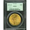 Image 1 : 1915-S $20  MS64 PCGS. Sharply struck, the matte-li
