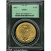 Image 1 : 1922 $20  MS61 PCGS. An apricot-gold Double Eagle w