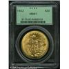 Image 1 : 1922 $20  MS61 PCGS. A bright Double Eagle with imp