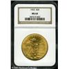 Image 1 : 1922 $20  MS64 NGC. Both sides display a vibrant, s
