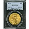 Image 3 : 1922-S $20 MS63 PCGS. Frosty and lustrous, with pl