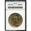 Image 1 : 1923 $20  MS61 ANACS. A well struck but rather heav