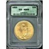 Image 3 : 1923 $20  MS65 ICG. With a mintage of 566,000, the