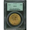 Image 1 : 1924 $20  MS62 PCGS. Splendiferous in the fields wi