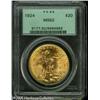Image 1 : 1924 $20  MS62 PCGS. Radiant luster with several re