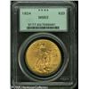 Image 1 : 1924 $20  MS63 PCGS. The field show frosty luster a