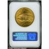 Image 2 : 1924 $20  MS63 NGC. Splendid yellow-gold luster wit